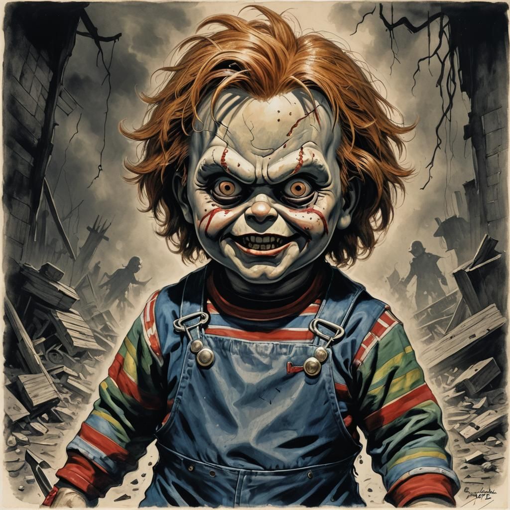 Chucky Horror in the Style of Gustave Doré