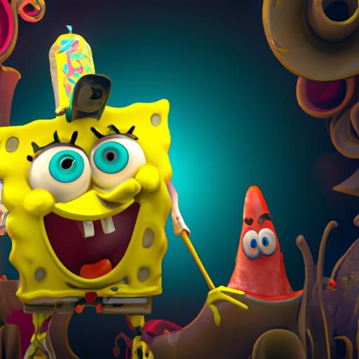 Spongebob Reimagined as 3D Digital Art