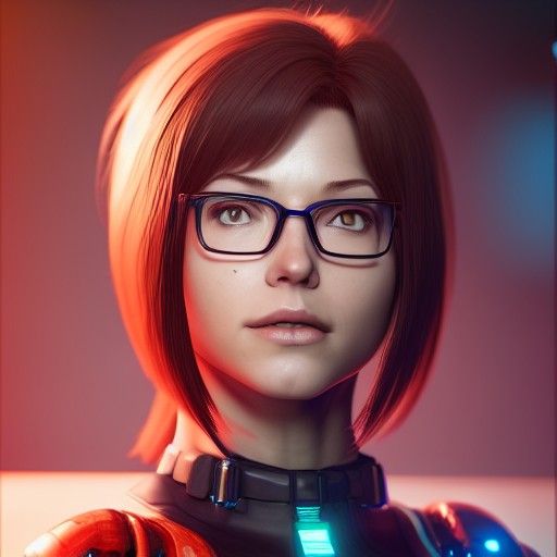 Hyperdetailed Velma Portrait in Biopunk Style