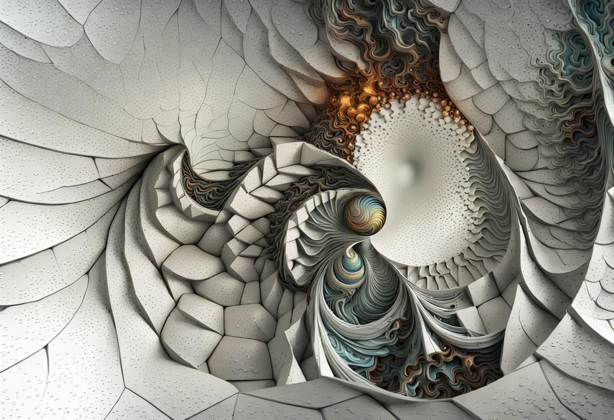 Intricate Geometric Abstract in Polychromatic 3D Render