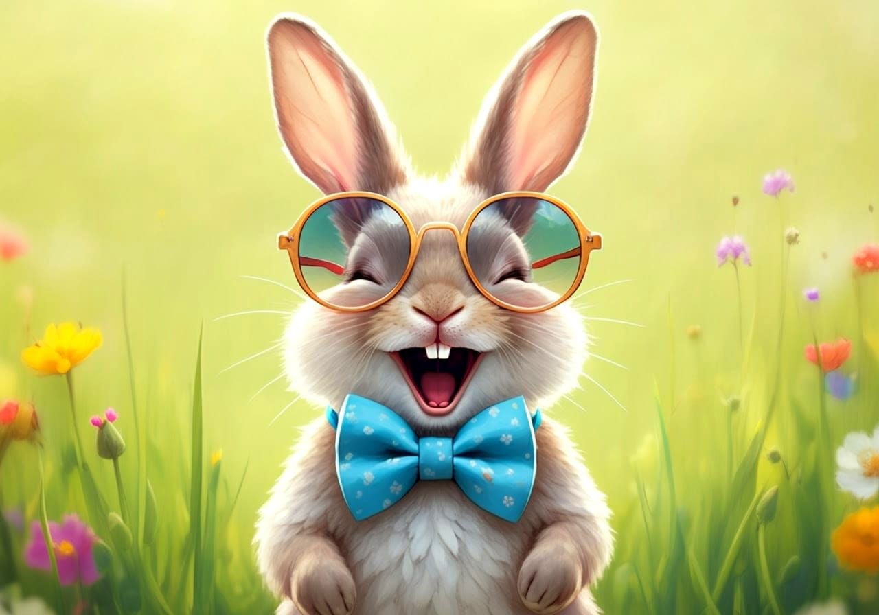Laughing Bunny Generated by AI