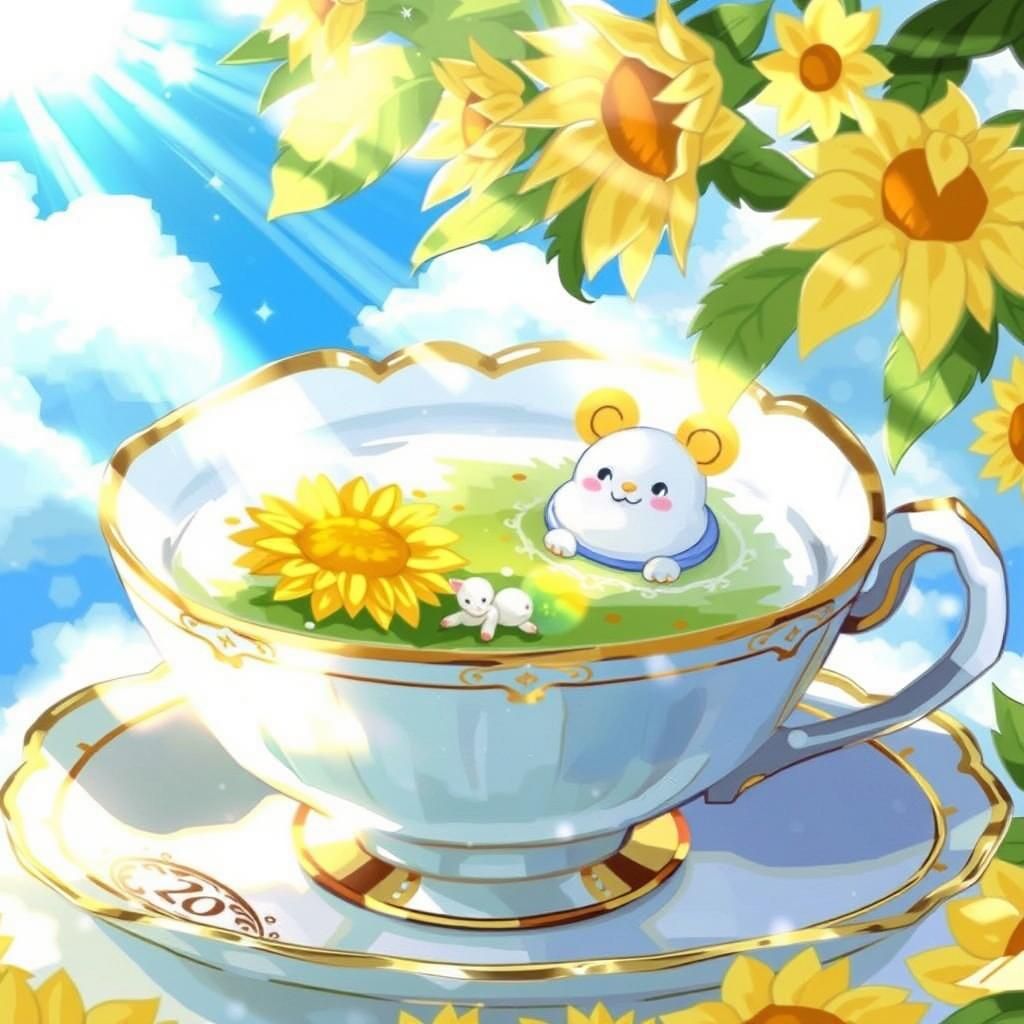 Wonderland in a Teacup Under Heavenly Sunlight
