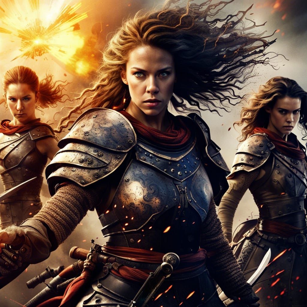 Fantasy Women Warriors in Explosive IMAX Action Scene