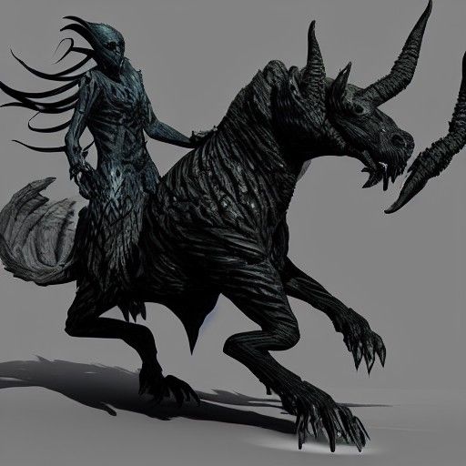 Ringwraith on Fellbeast: 3D Rendered Dark Fantasy Art