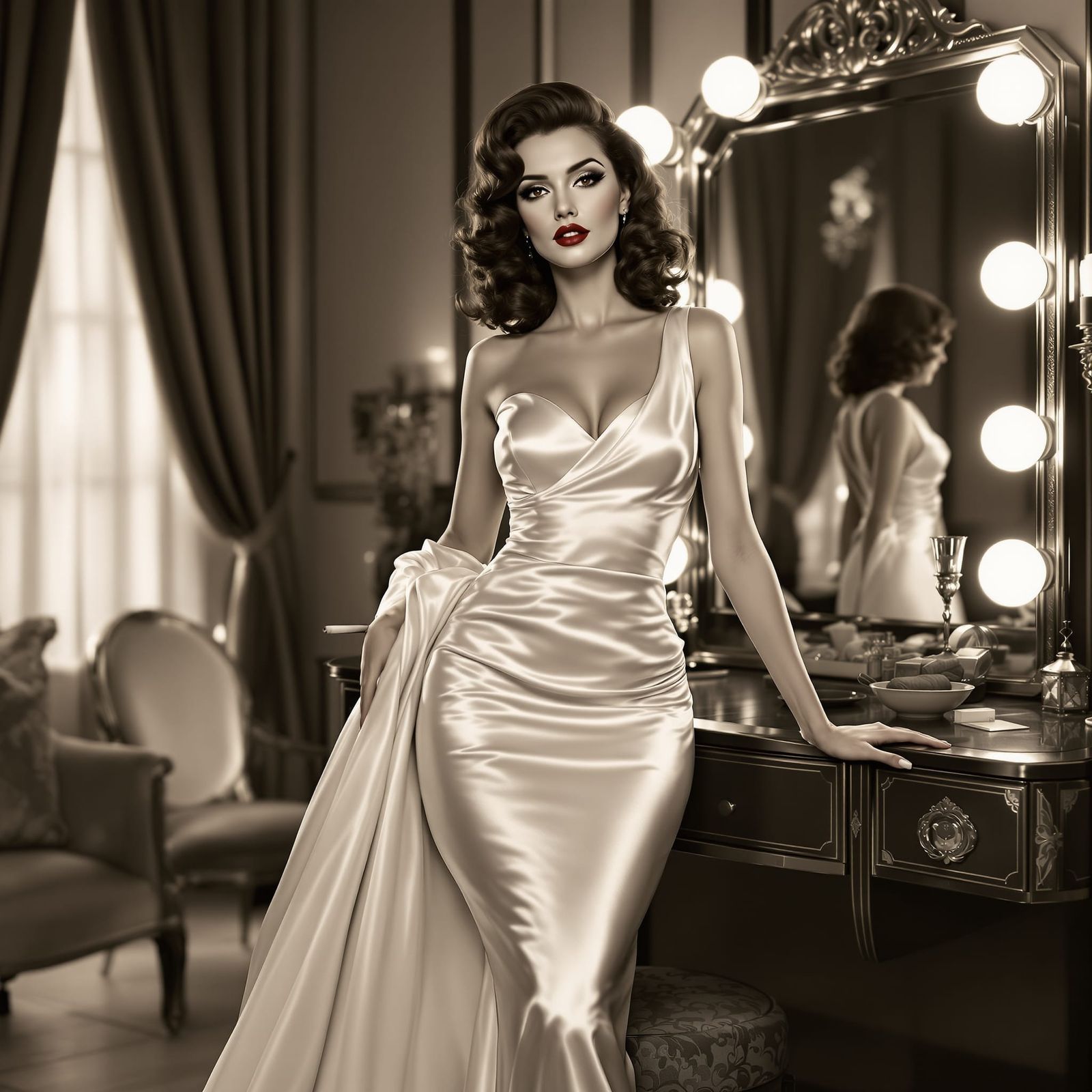 1950s Hollywood Glamour Portrait of Tina Louise