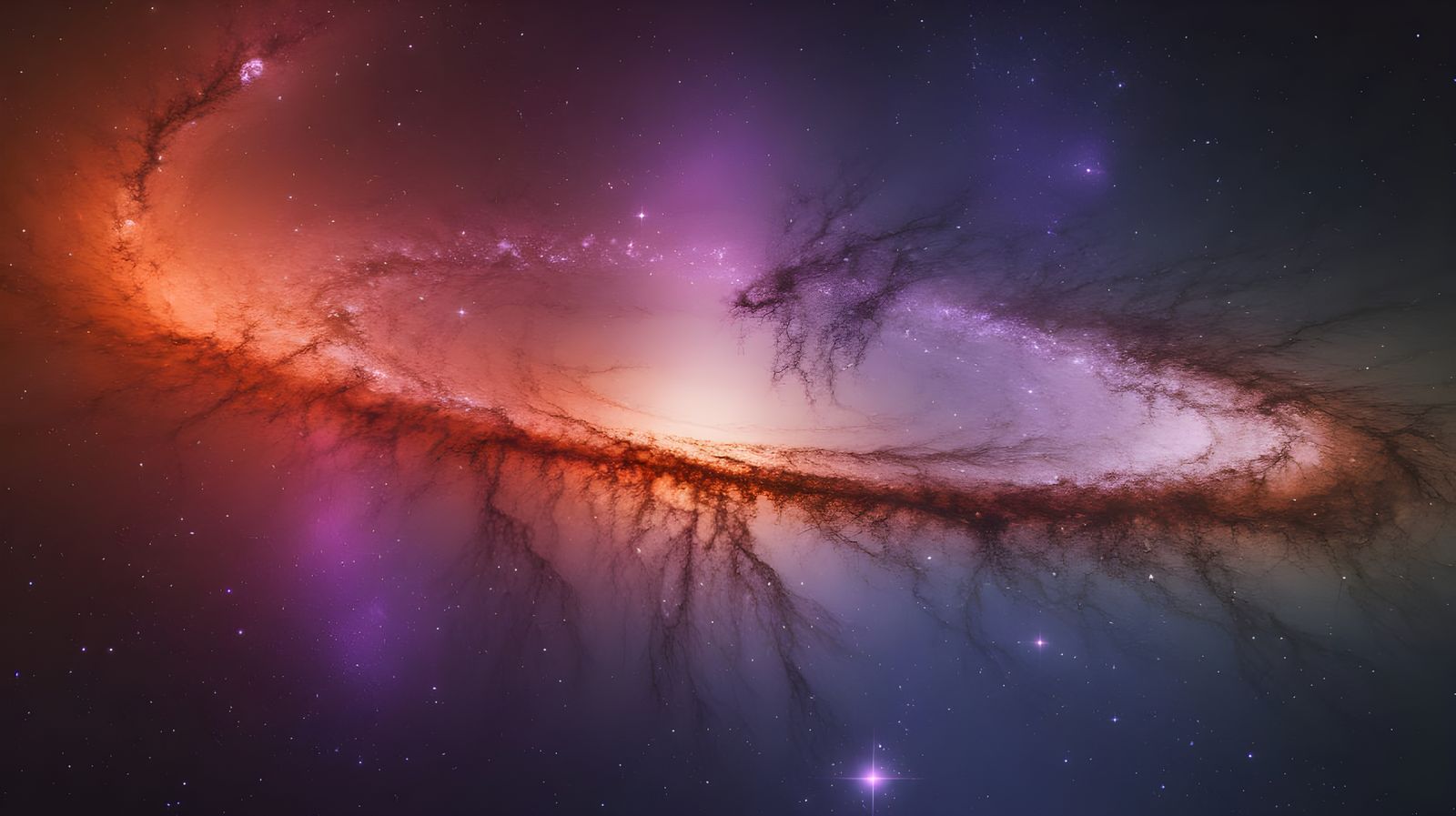 Ethereal Galaxy Landscape in Vibrant Colors