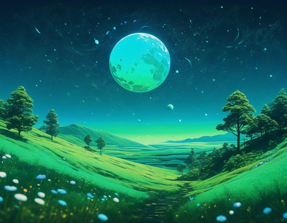 Ethereal Abstract: Luminous Floral Futurism