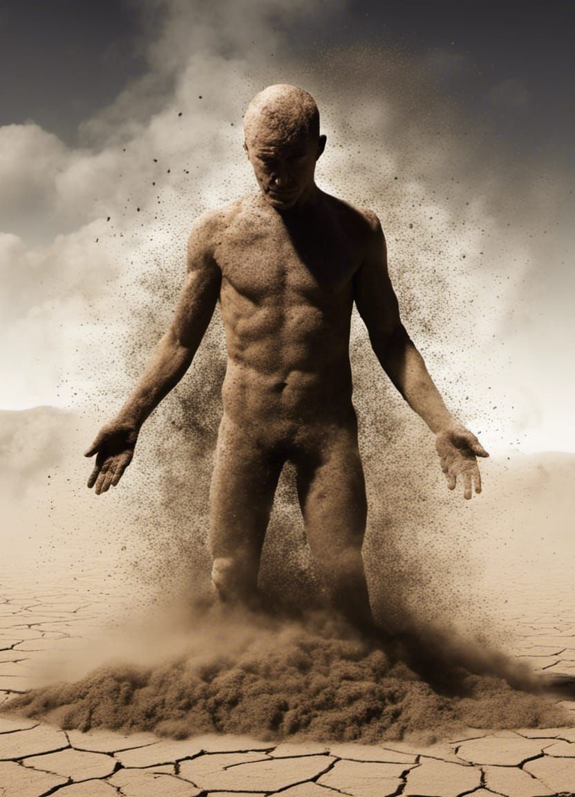 Man Emerging from Dust and Earth