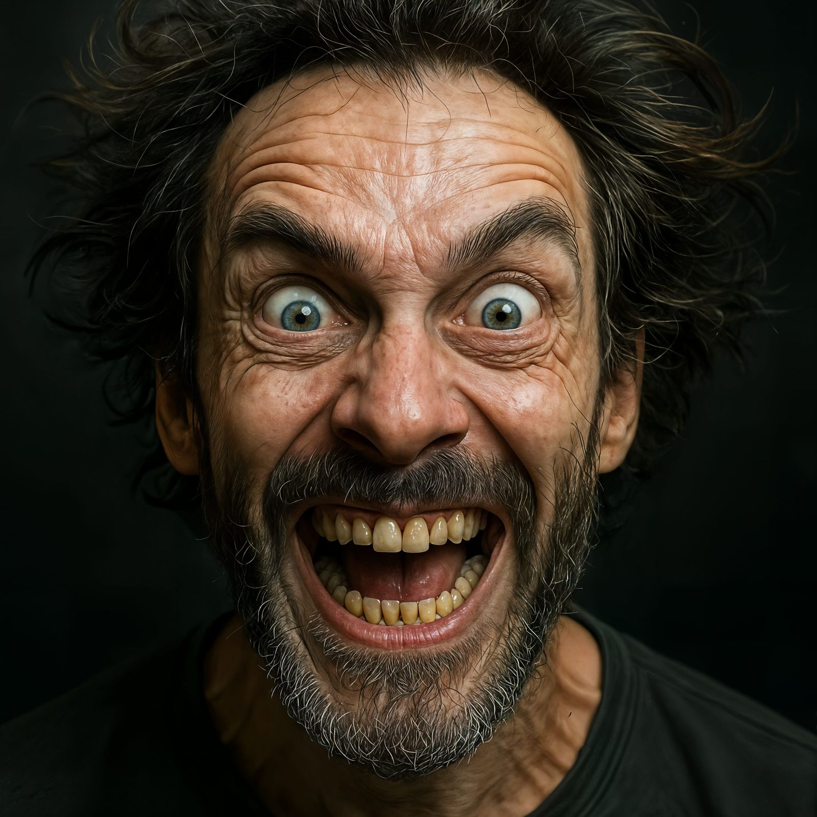 Detailed CGI Portrait of a Crazy Character