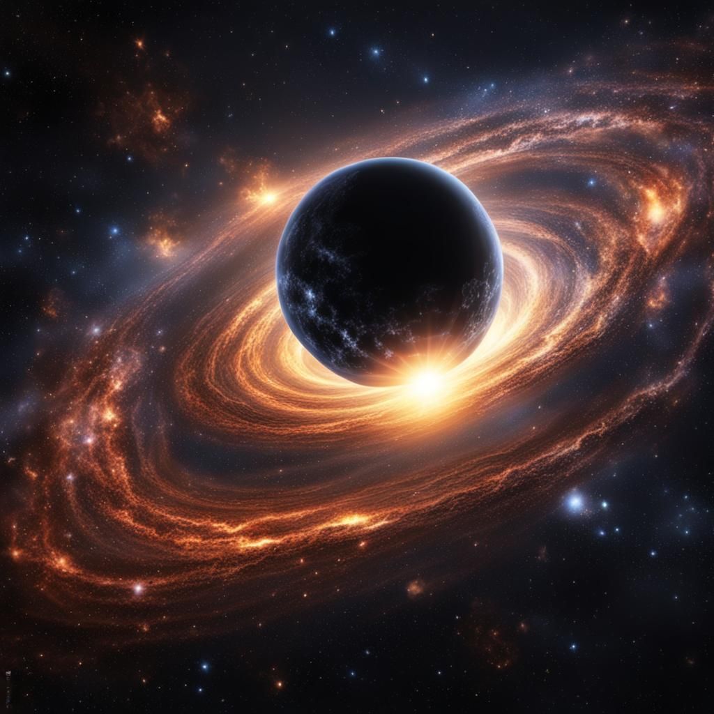 Detailed Matte Painting of a Black Hole