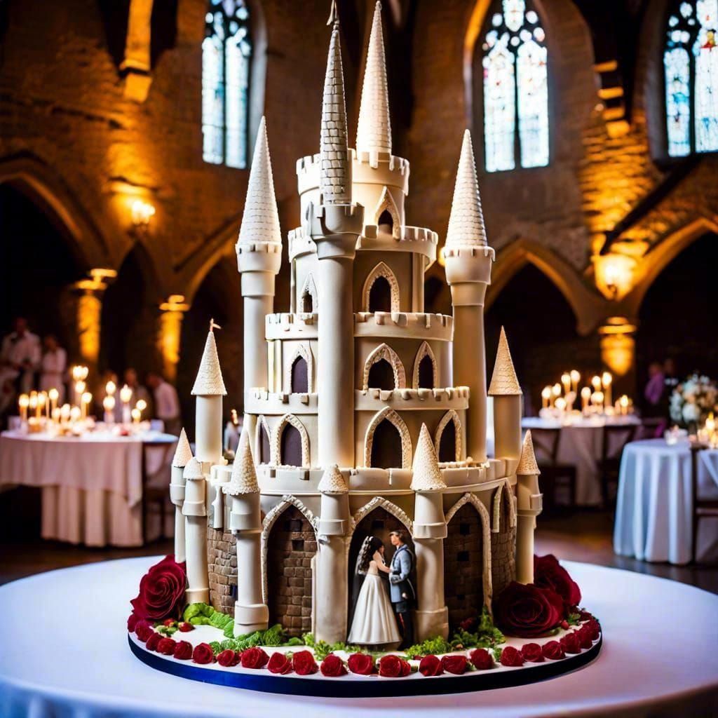 Magical Medieval Castle Wedding Cake Photo