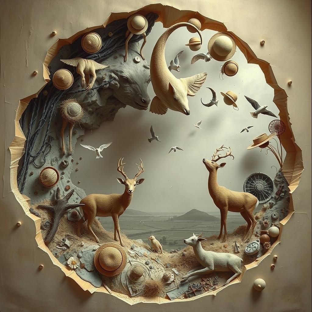 Surreal Wildlife with Hats in Avant-Garde Photo