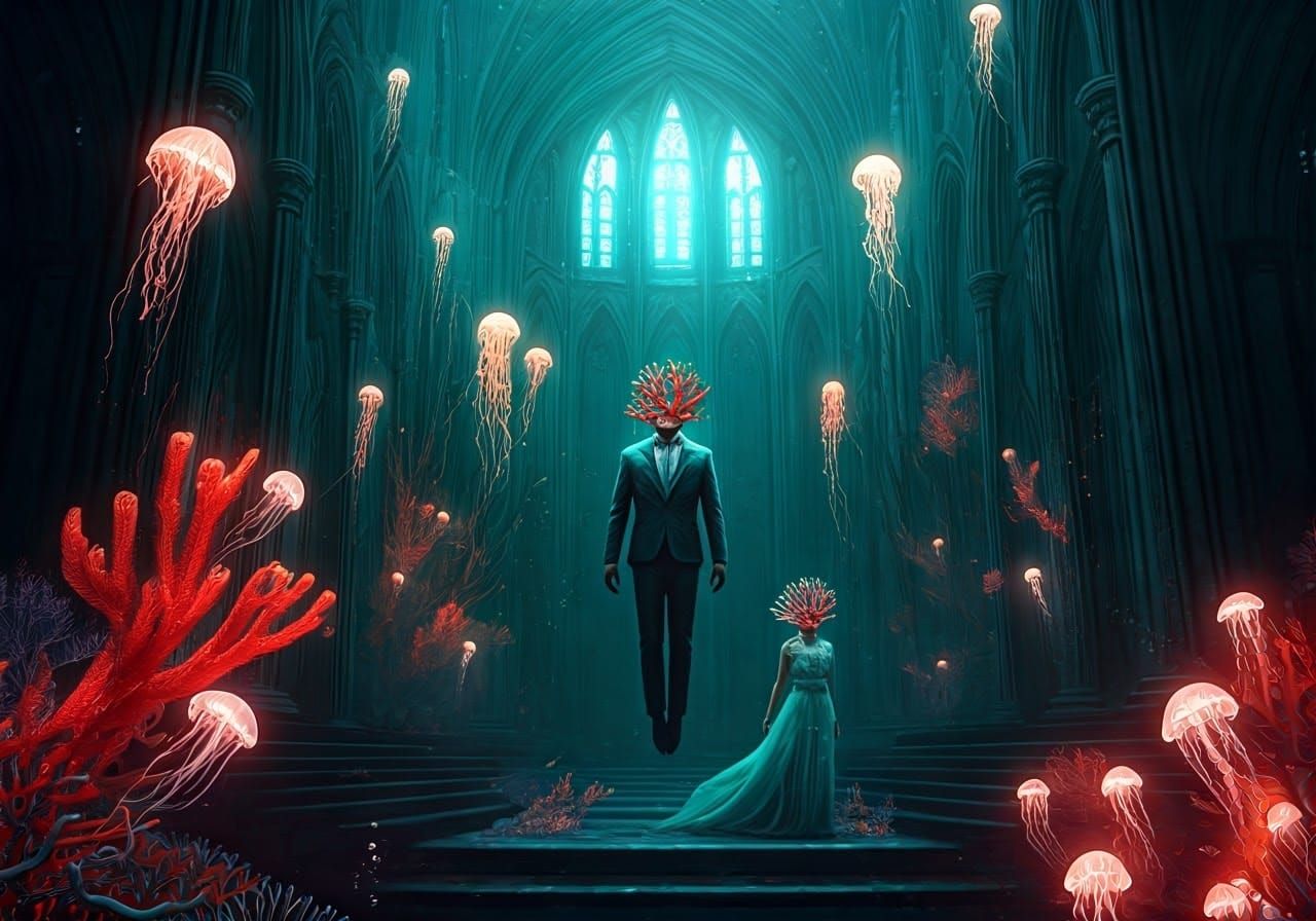 Underwater Masquerade Ball in Sunken Cathedral