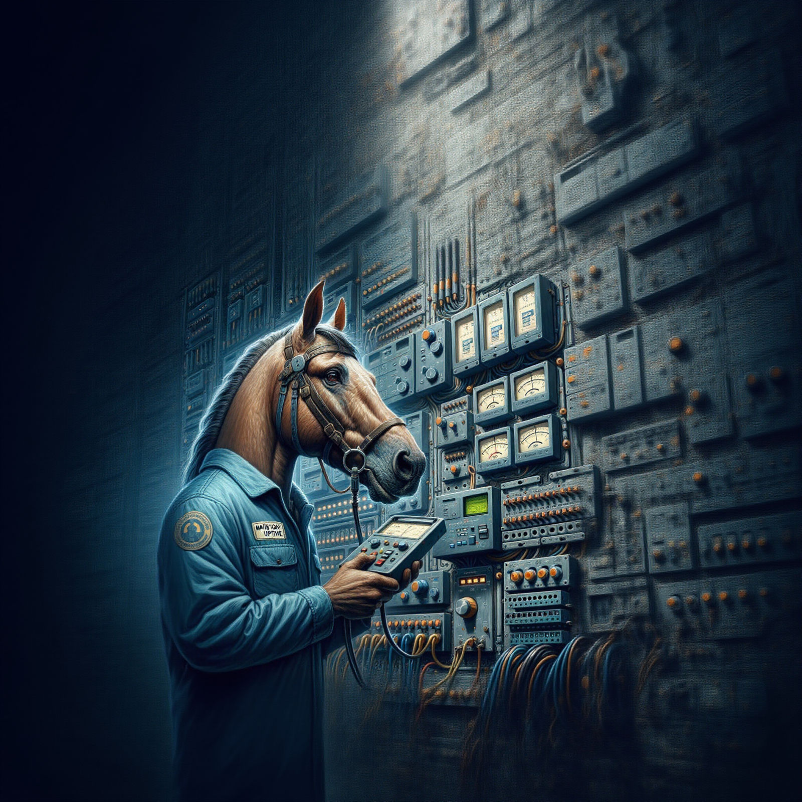Fantastical Horse Repairs UPS in Matte Painting Style