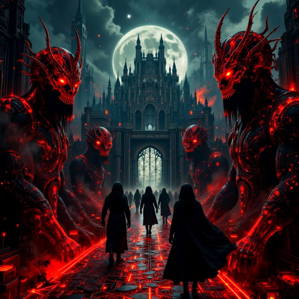 Hooded Procession Crosses Tartarian Bridges to Hades