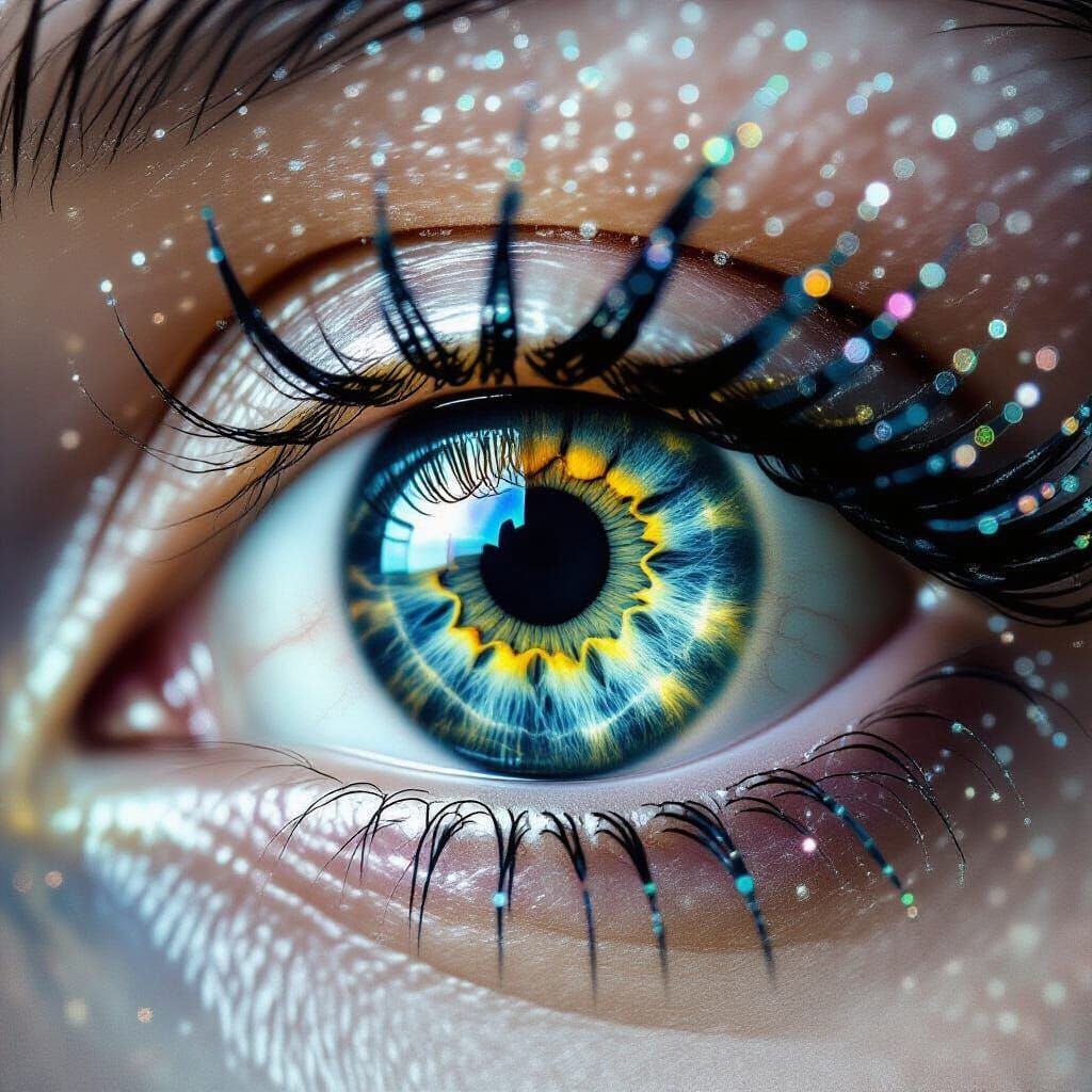 Ethereal Eye Iris with Fairy-Like Details