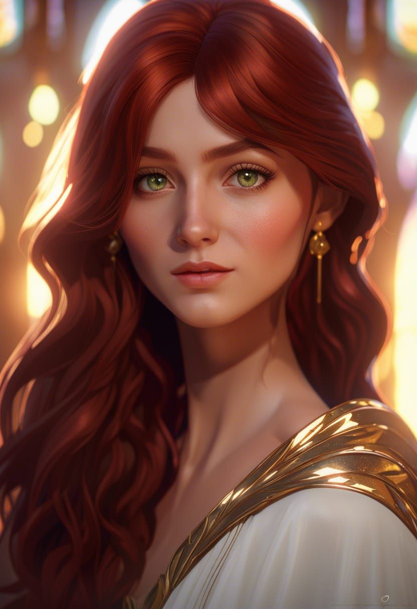 Lily Potter Portrait in Alphonse Mucha Style