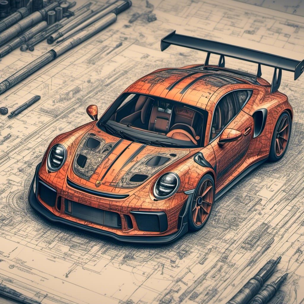 Porsche 992 GT3 RS Blueprint: Professional Automotive Photo