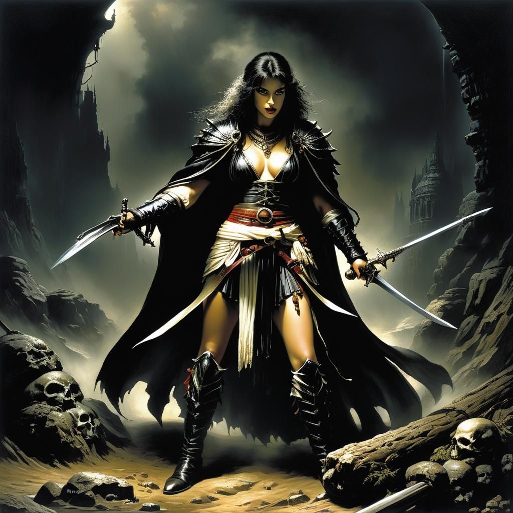 Grimdark Scene in Classical Style