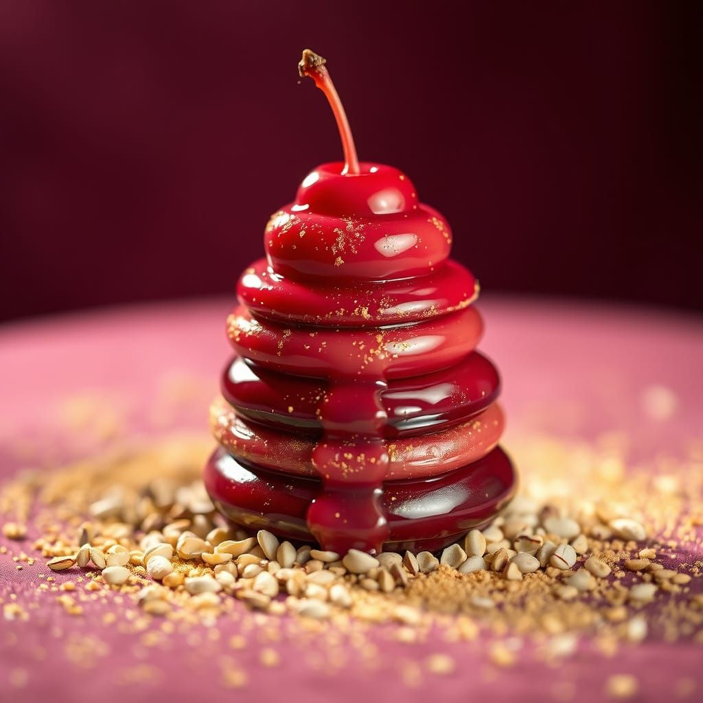 Avant-Garde Cherry Dessert Photography