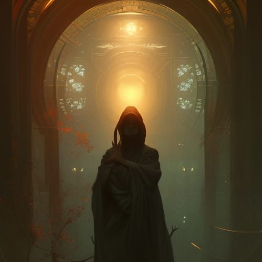 Dark Fantasy Zen Master in 8k Resolution