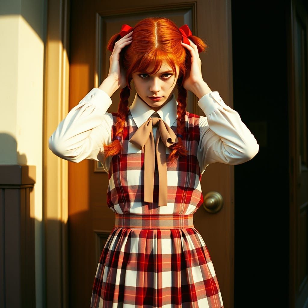 Melancholic Victorian Scholar in Fiery Braids