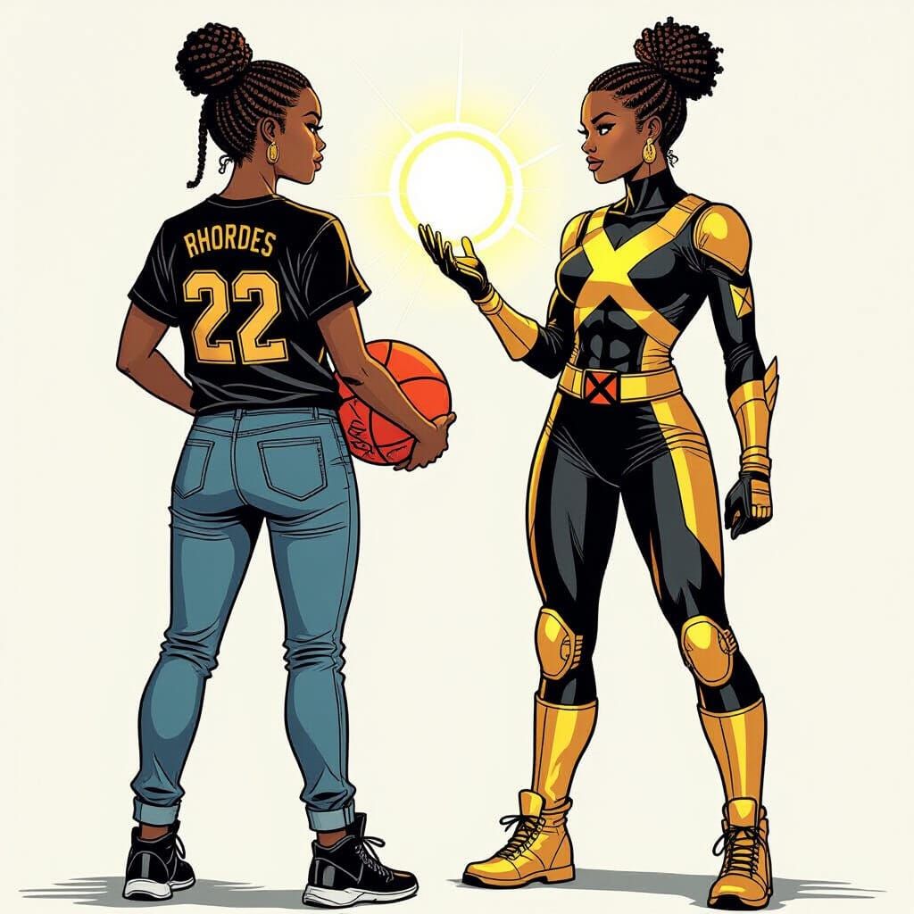 Riley Rhodes: Athletic Heroine in Comic Book Style