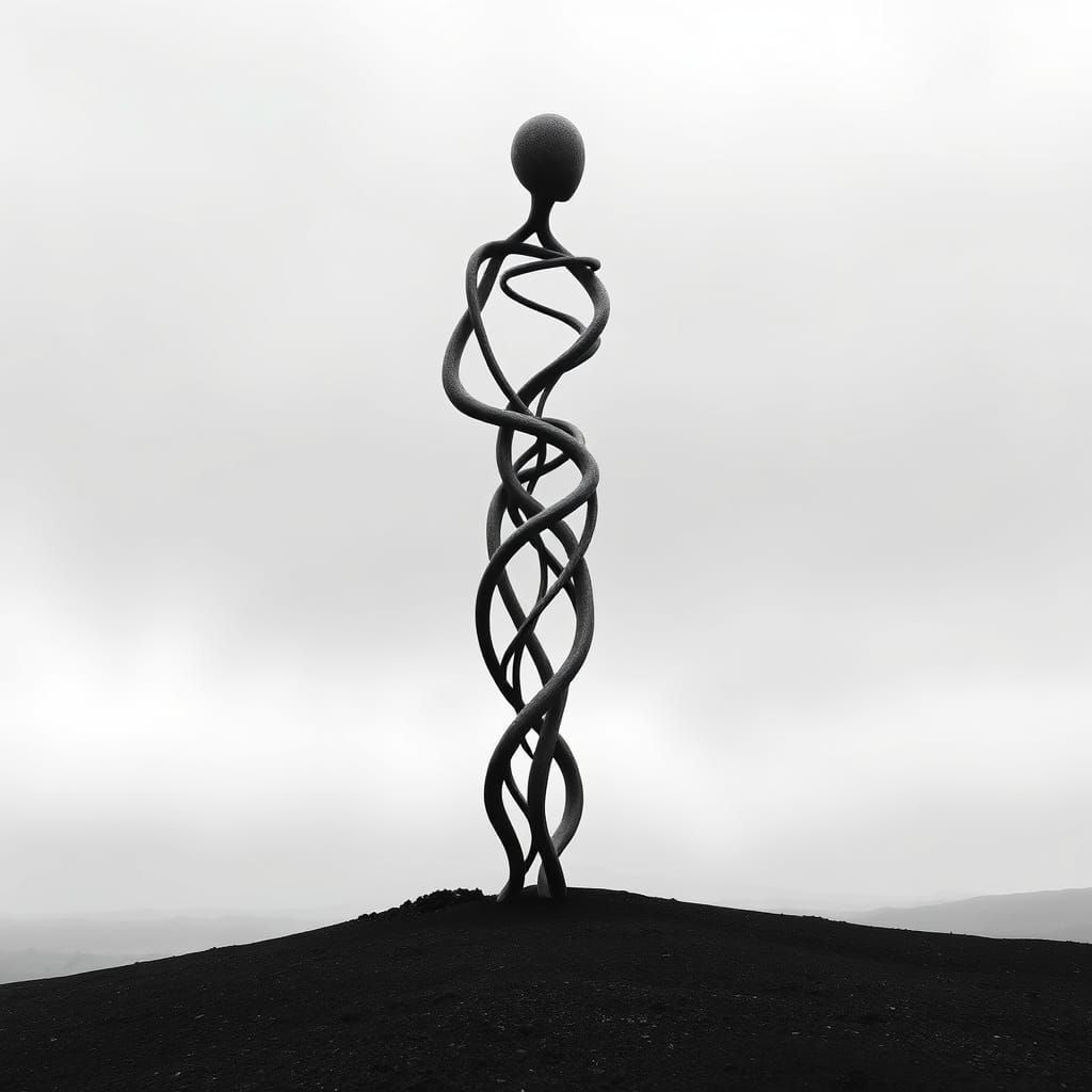 Mind-Bending Optical Illusion in Minimalist Style