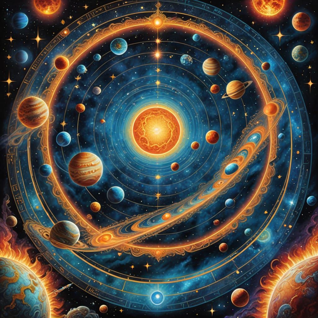 Cosmic Holographic Art of the Solar System