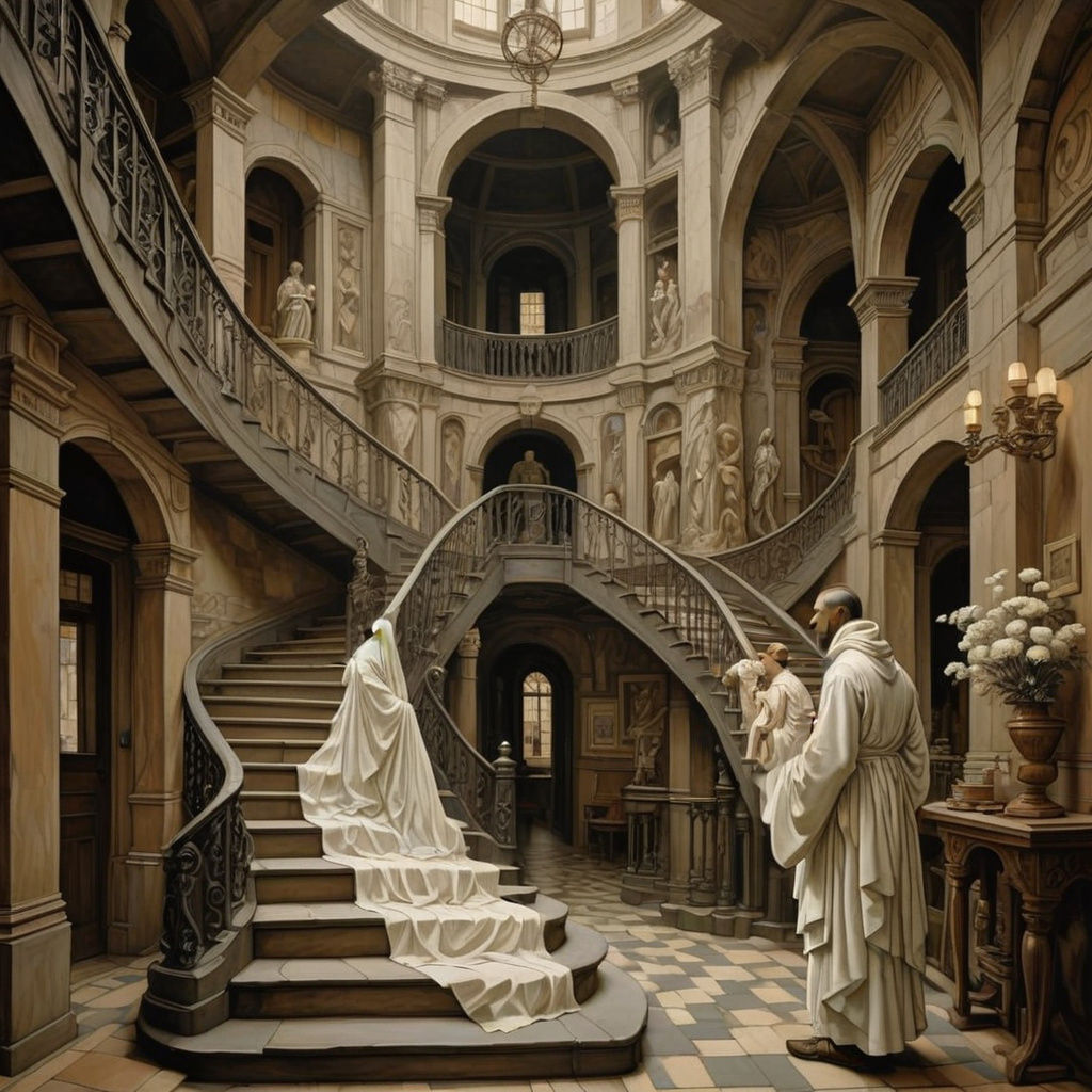 Spiraling Stairway Ascends to Ethereal Heights
