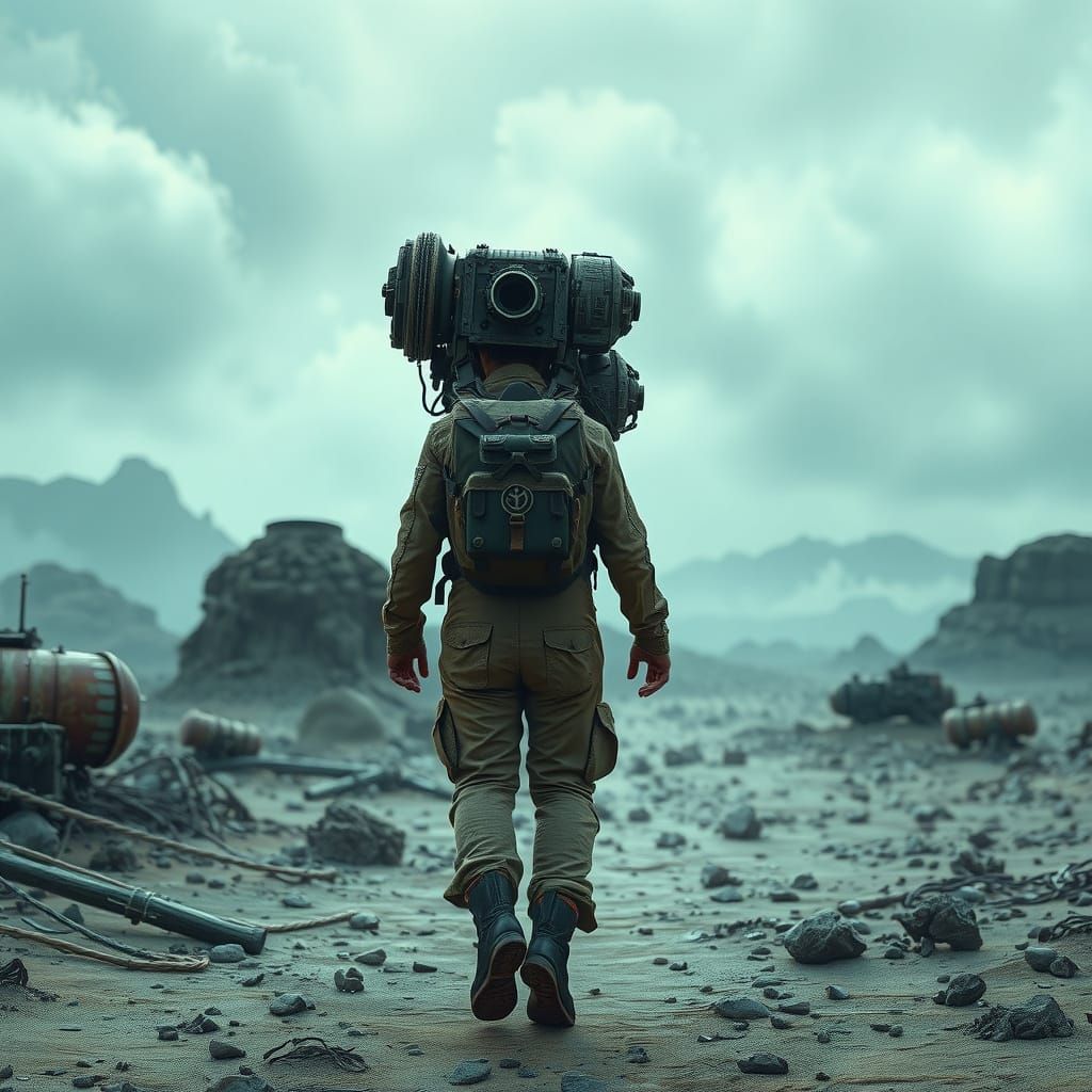 Lone Porter Embarks on a Desolate Journey Through a Mystical...
