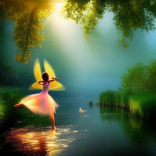 Fairies Dancing in Misty Moonshine