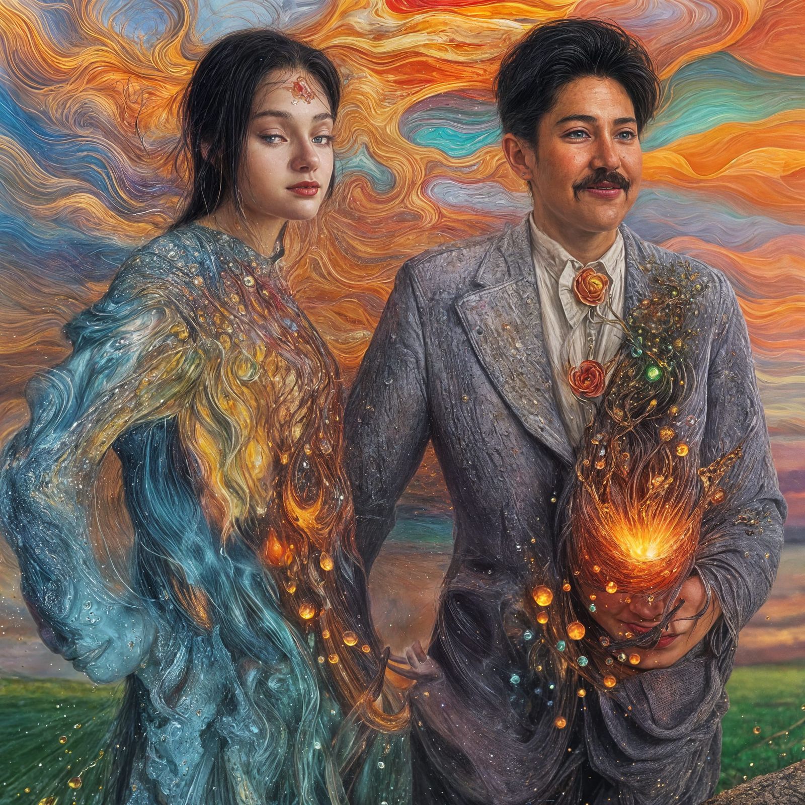 Surreal Reality Fracture in Detailed Painting Style