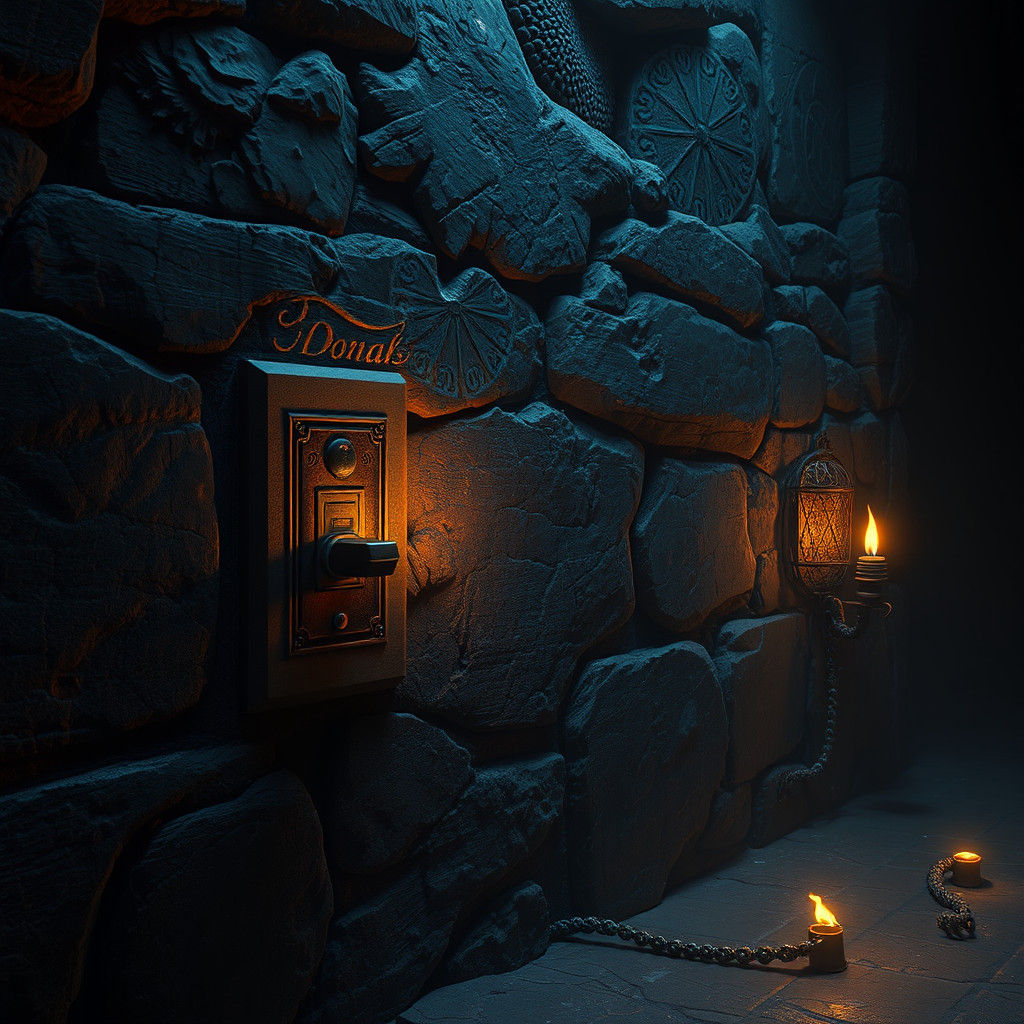 Ominous Light Switch in Fantasy Landscape