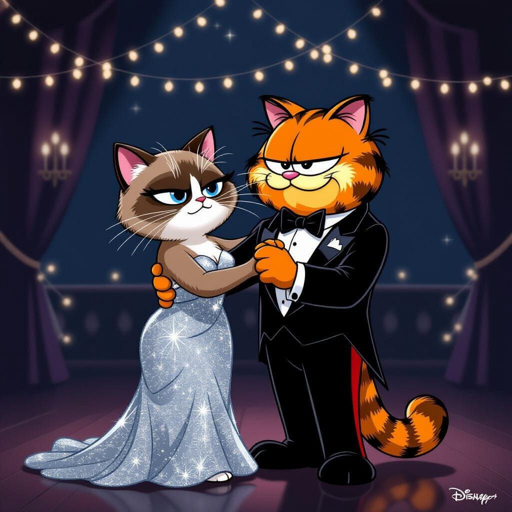 Garfield and Grumpy Cat's Disney Ballroom Dance
