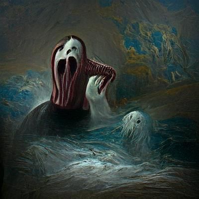 Nightmarish Scream in Dark Fantasy Style