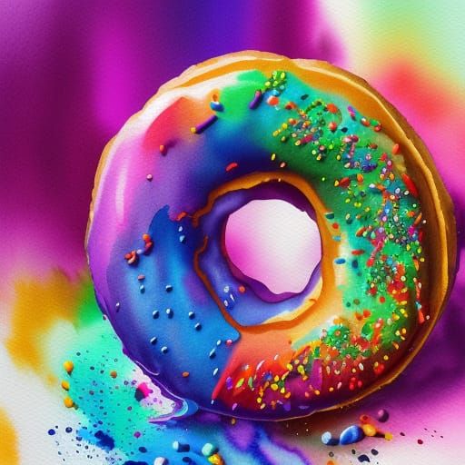 Rainbow Donut
