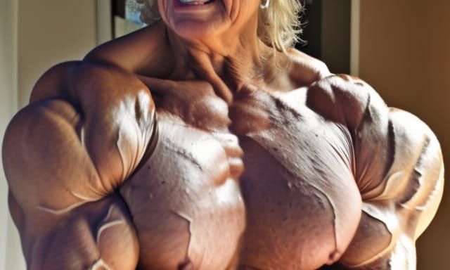Muscular Bodybuilder Grandma with Ripped Physique