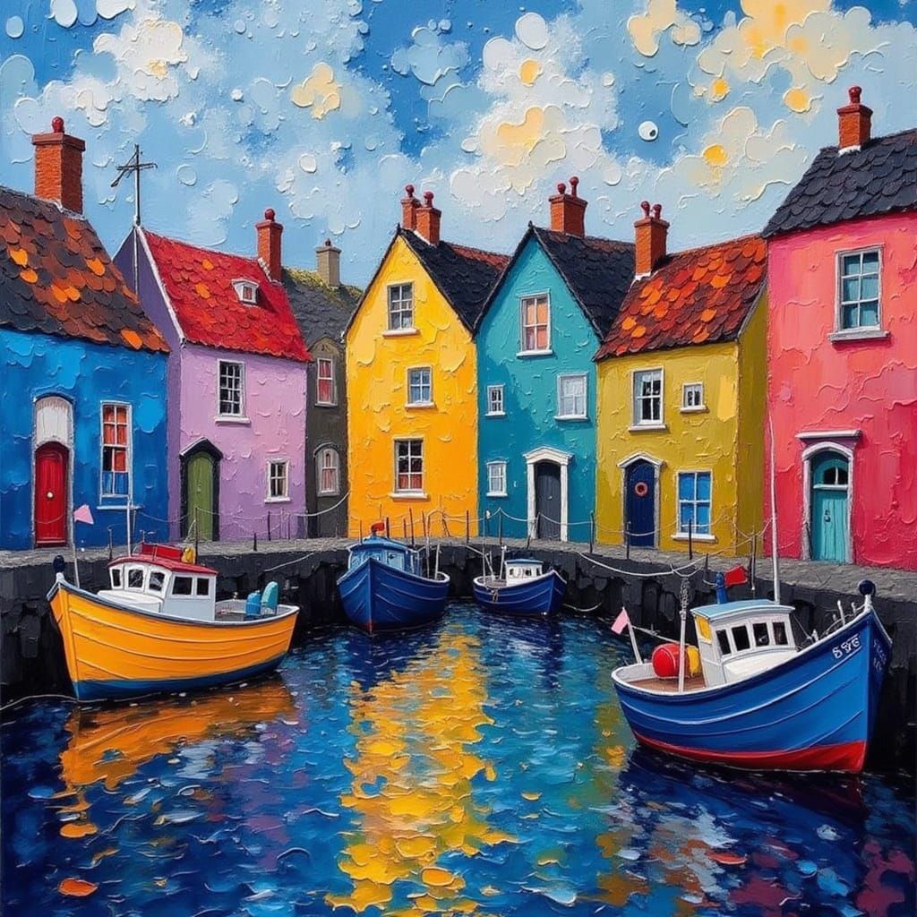 Coastal Harbor Scene