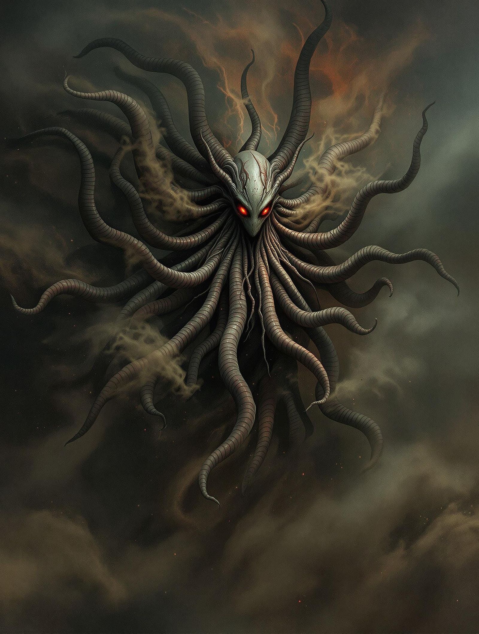 Alien Queen Portrait in Grunge Fantasy Art Style