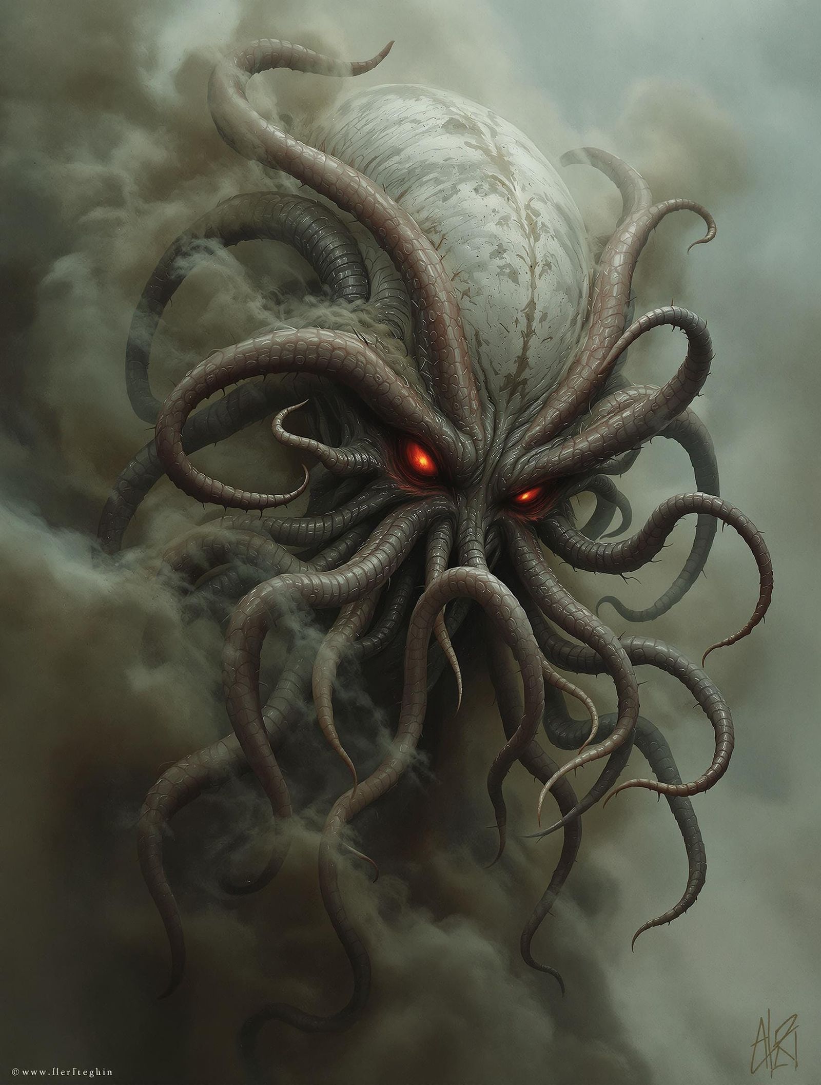 Alien Queen Portrait in Fantasy Art Style