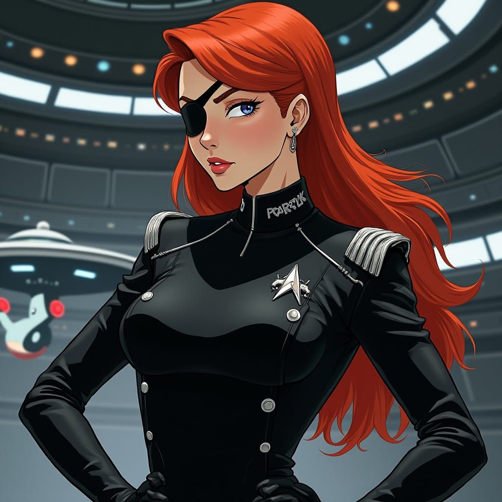 Daring Red-Headed Captain Commands Starship NCC-1701