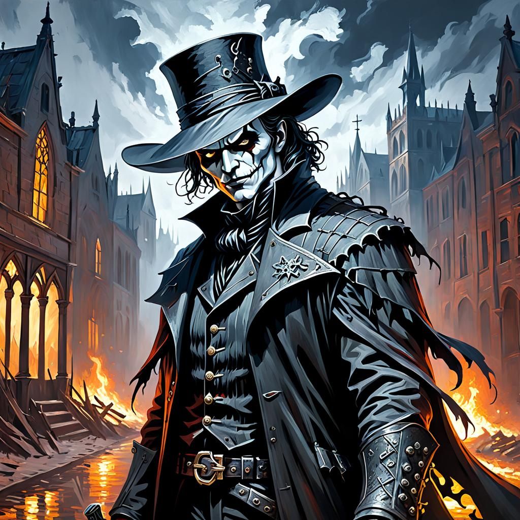 Gothic Cowboy: A Creepy Impressionist Masterpiece