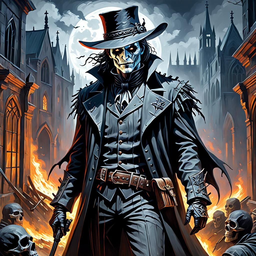 Gothic Cowboy: A Creepy Impressionist Masterpiece