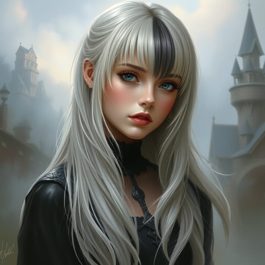 Ethereal Narcissa Malfoy Portrait in Fantasy Style