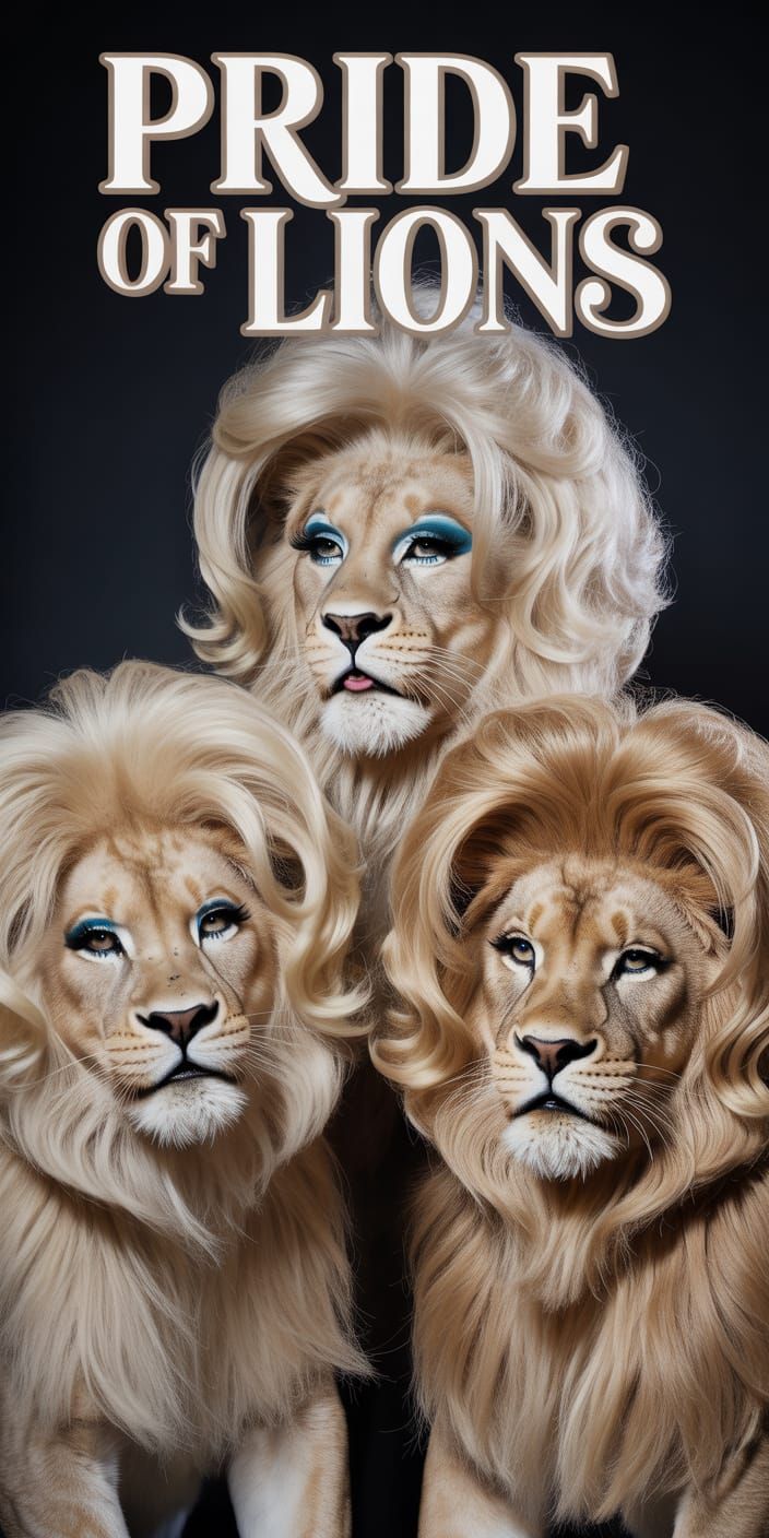 Fabulous Lions as 1960s Drag Queens