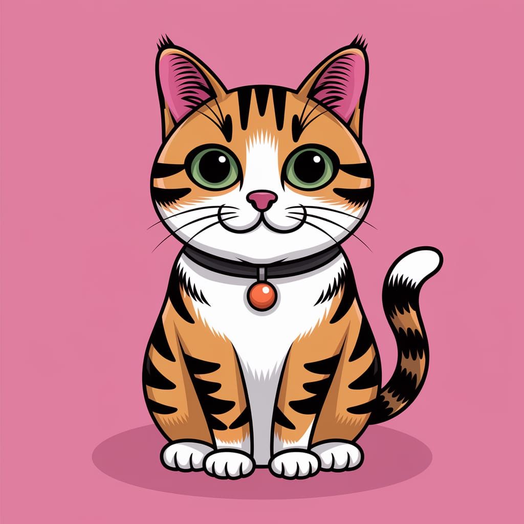 An AI-Generated Cat Witch Image