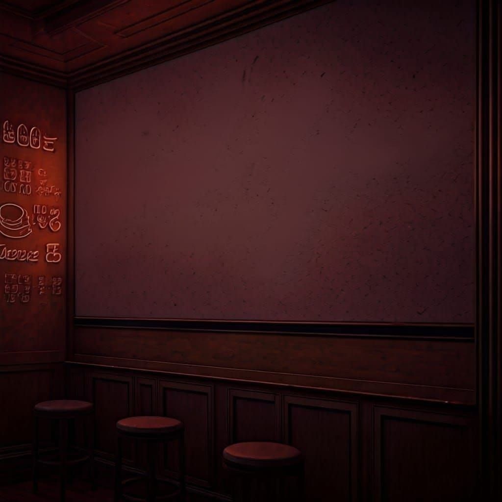 Neon "Thank You" Sign in Cozy Coffee Shop