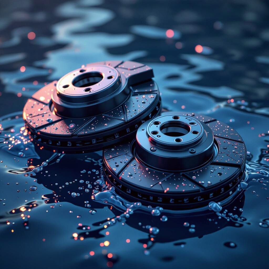 High-Performance Ceramic Brake Pads in Detailed Matte Painti...