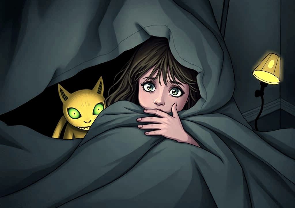 Scary Yellow Monster Underneath Girl's Bed